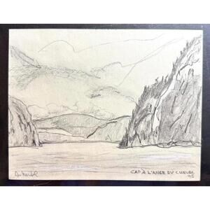 Quebec ART – Original Alain Nantel – Cap à l’Anse du Cheval 1995 - Graphite